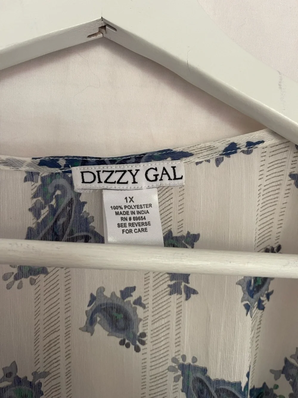 Dizzy Gal Sheer Paisley Kimono Boho Longline Duster Cardigan festival Size 1X